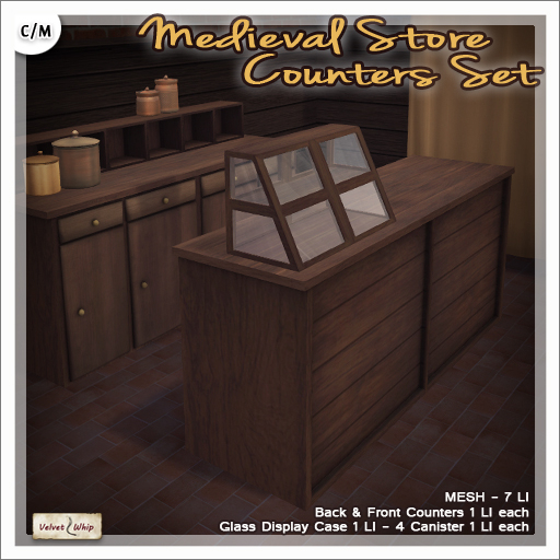 Second Life Marketplace [V/W] Medieval Store Counters Set Mesh